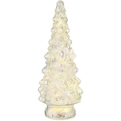 Globo LED-Dekoleuchte Tannenbaum Glas Silber 33 cm