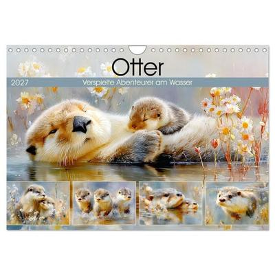 Otter. Verspielte Abenteurer am Wasser (Wandkalender 2027 DIN A4 quer), CALVENDO Monatskalender