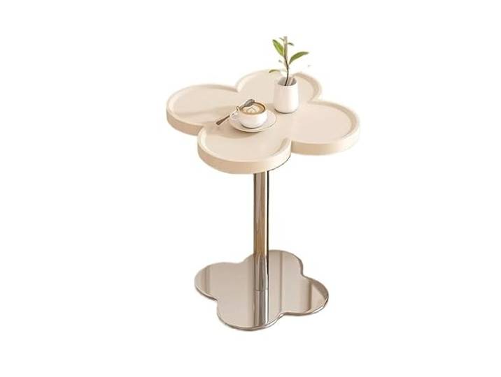 MIROOOO Wohnzimmer-Beistelltisch, Teetisch, Wolkenförmiger Couchtisch mit cremefarbenem Nachttisch, Ablagefach, schlichtes Zuhause, Wohnzimmer, Beistelltisch