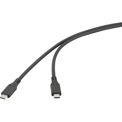Renkforce USB-Kabel USB4® USB-C® Stecker 1.00m Schwarz RF-6830438