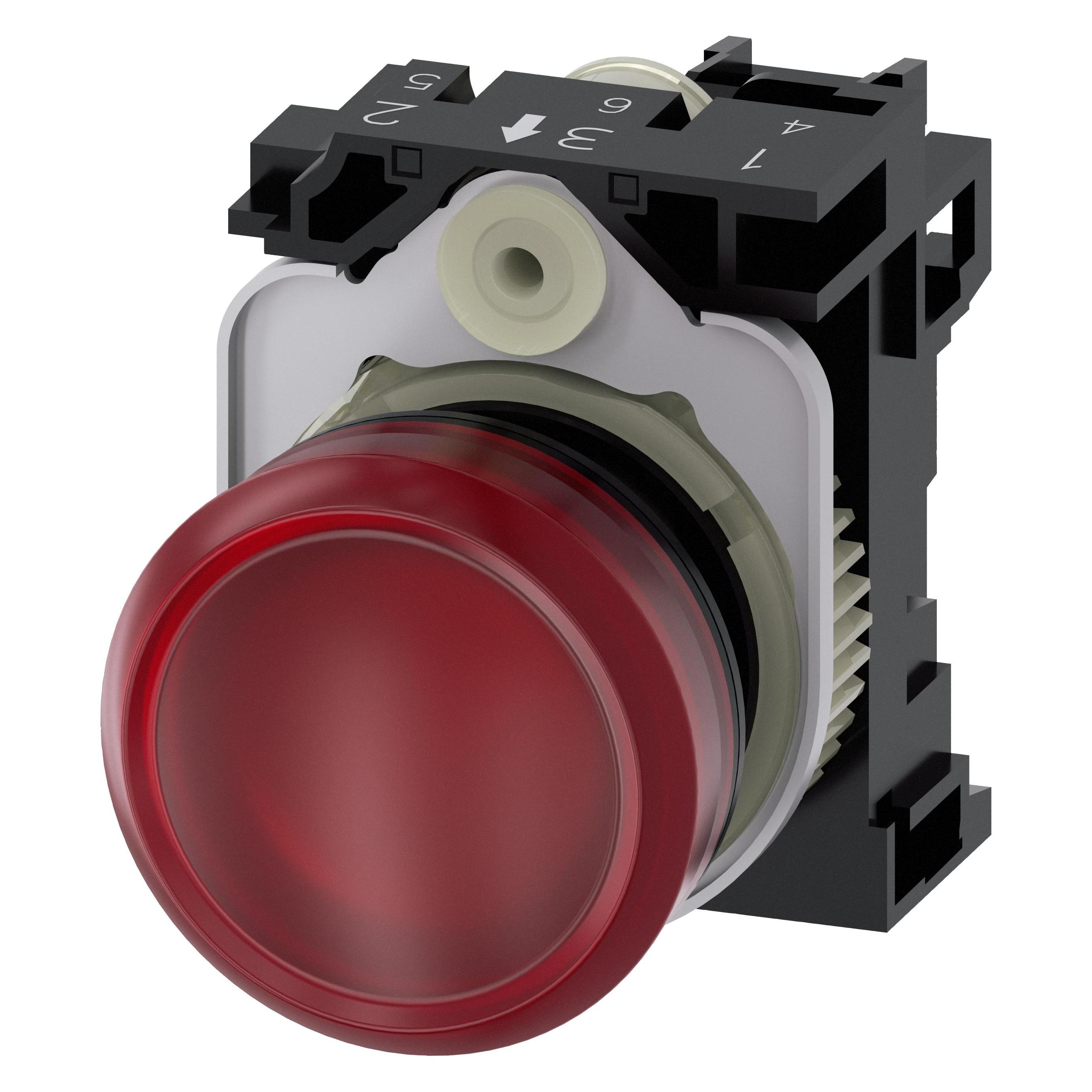 Siemens Indicator light, 22mm, red (3SU1106-6AA20-1AA0)