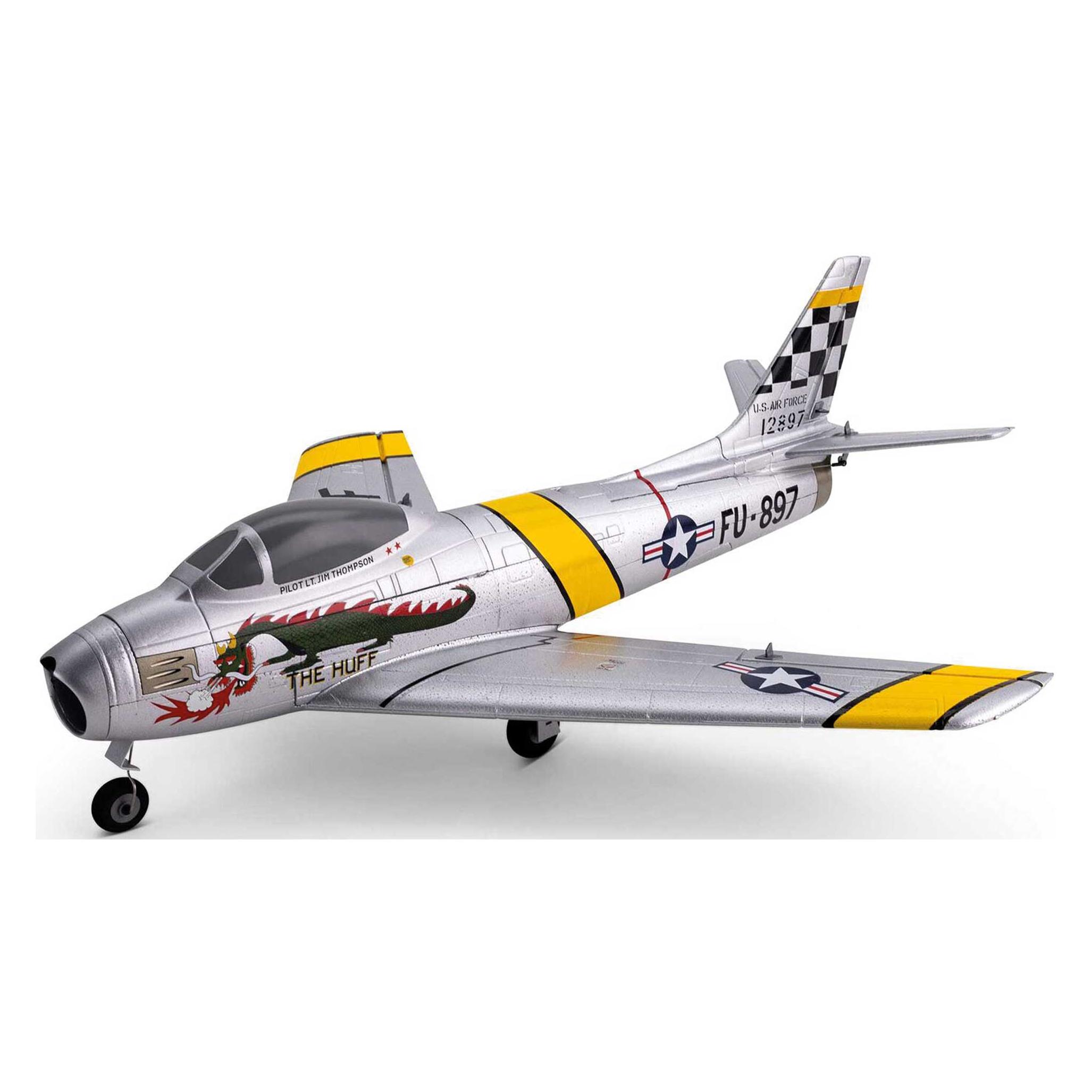 E-Flite FLUGZEUG UMX F-86 Sabre 442mm BNF 30mm EDF Jet Basic AS3X SAFE Select (EFLU7050)