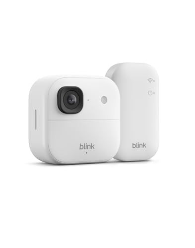 Blink Buitencamera 2K+ (nieuwste generatie) - Draadloze slimme beveiligingscamera met Sync-basismodule, wit