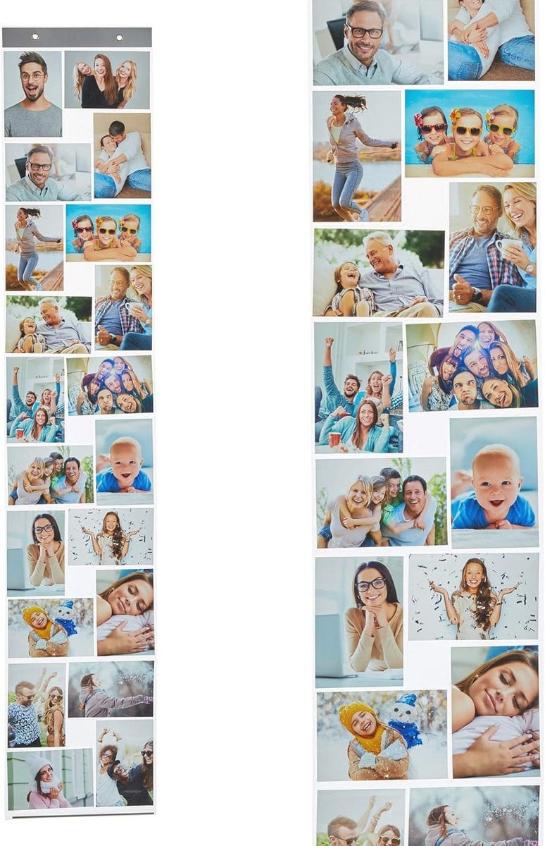 Fotogordijn met 20 fotozakjes voor foto's in liggend en staand formaat van 10x15 cm