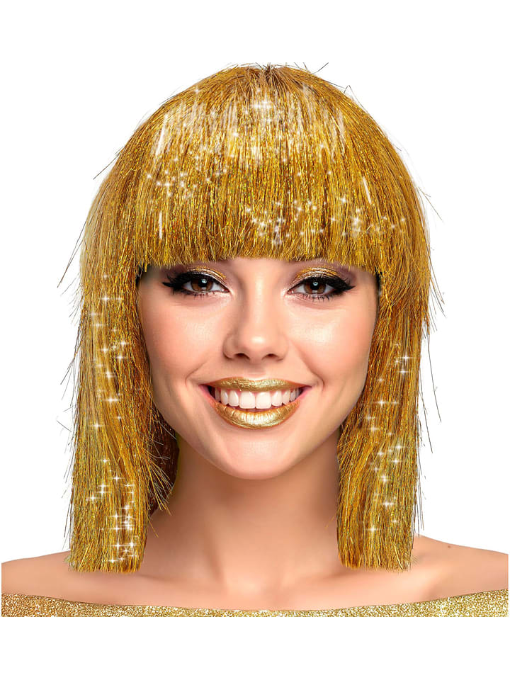Carnival Party Perücke "Glitzy" in Gold - onesize