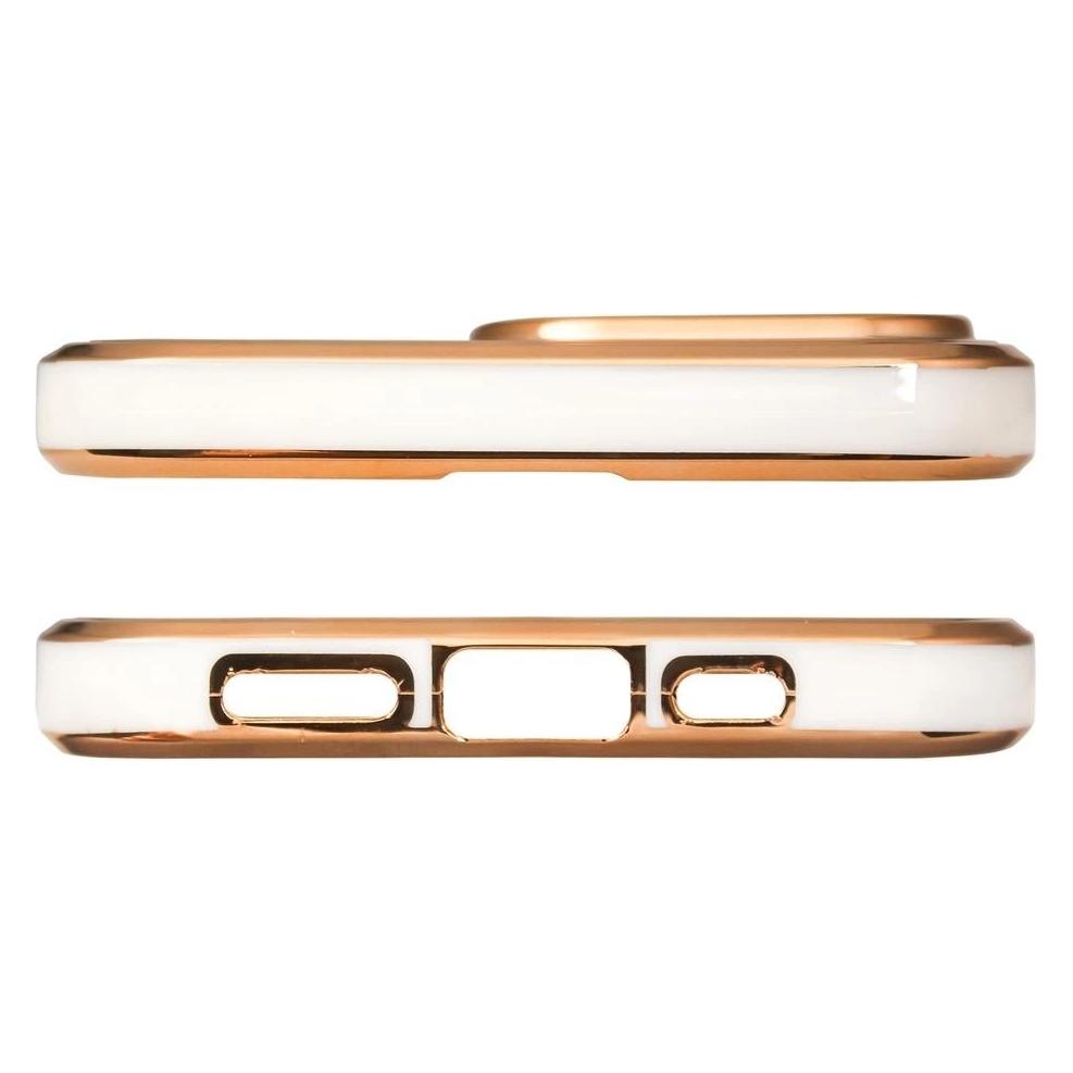 Hurtel Lighting Color Case für Xiaomi Redmi Note 11 Gel Cover mit Goldrahmen weiss (Xiaomi Redmi Note 11) (1404978613)