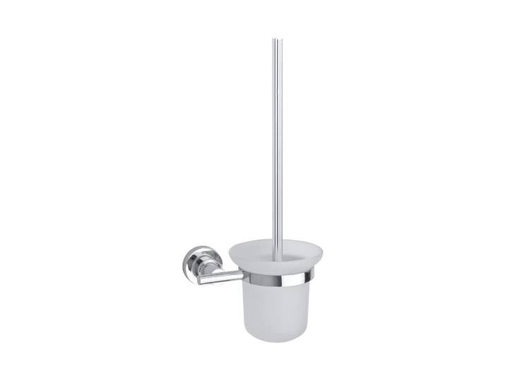 WC-Garnitur TESA, silber (silberfarben), Glas, Metall, Reinigungsbürsten, WC-Garnitur