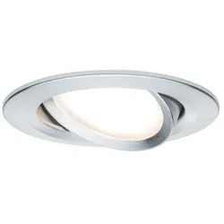 Paulmann LED Einbauleuchten-Set NOVA COIN, IP23, rund, schwenkbar, inkl. Modul 6.5W 2700K 460lm 100°, 3step dimmbar, Alu gedreht PAUL-93486