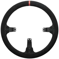 Asetek SimSports Lenkradkranz, gewölbt, 340 mm - schwarz, wildleder (PC), Schwarz