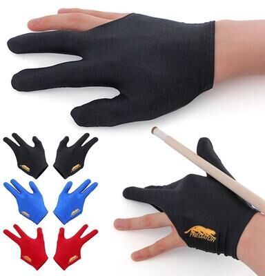 Multisell Products Hub Elastic Snooker Gloves, Non Slip Spandex Billiards Gloves, Breathable Three Finger Open Gloves For Men And Women blue left Hand