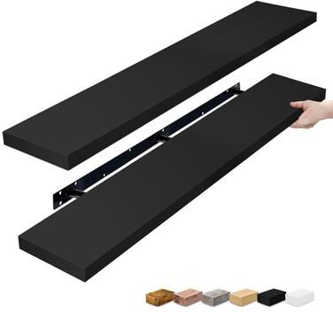 Sorbus Floating Shelves for Wall - 55 Inch Extra-Long Bathroom Shelves - Mounted Floating Shelf with Hidden Brackets (2 Pack)