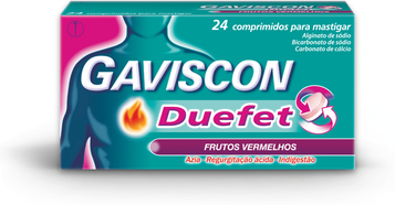 Gaviscon Duefet Frutos Vermelhos 24 comprimidos