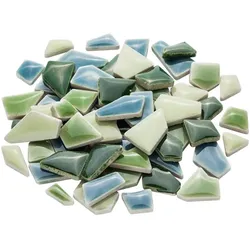 Flip Keramik-Mosaik mini, grün-mix, 10–20 mm, 200 g