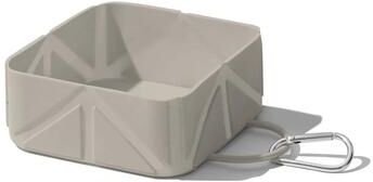 Uplift Treasures Portable Silicone Collapsible Pet Travel Bowl grey