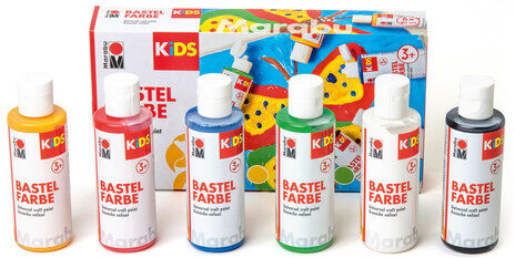 Marabu KIDS Bastelfarben, 6x 80 ml