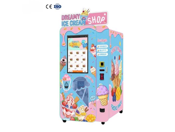 Distributeur de crème glacée personnalisable avec plusieurs modes de paiement – Machine distributrice de crème glacée d'origine usine