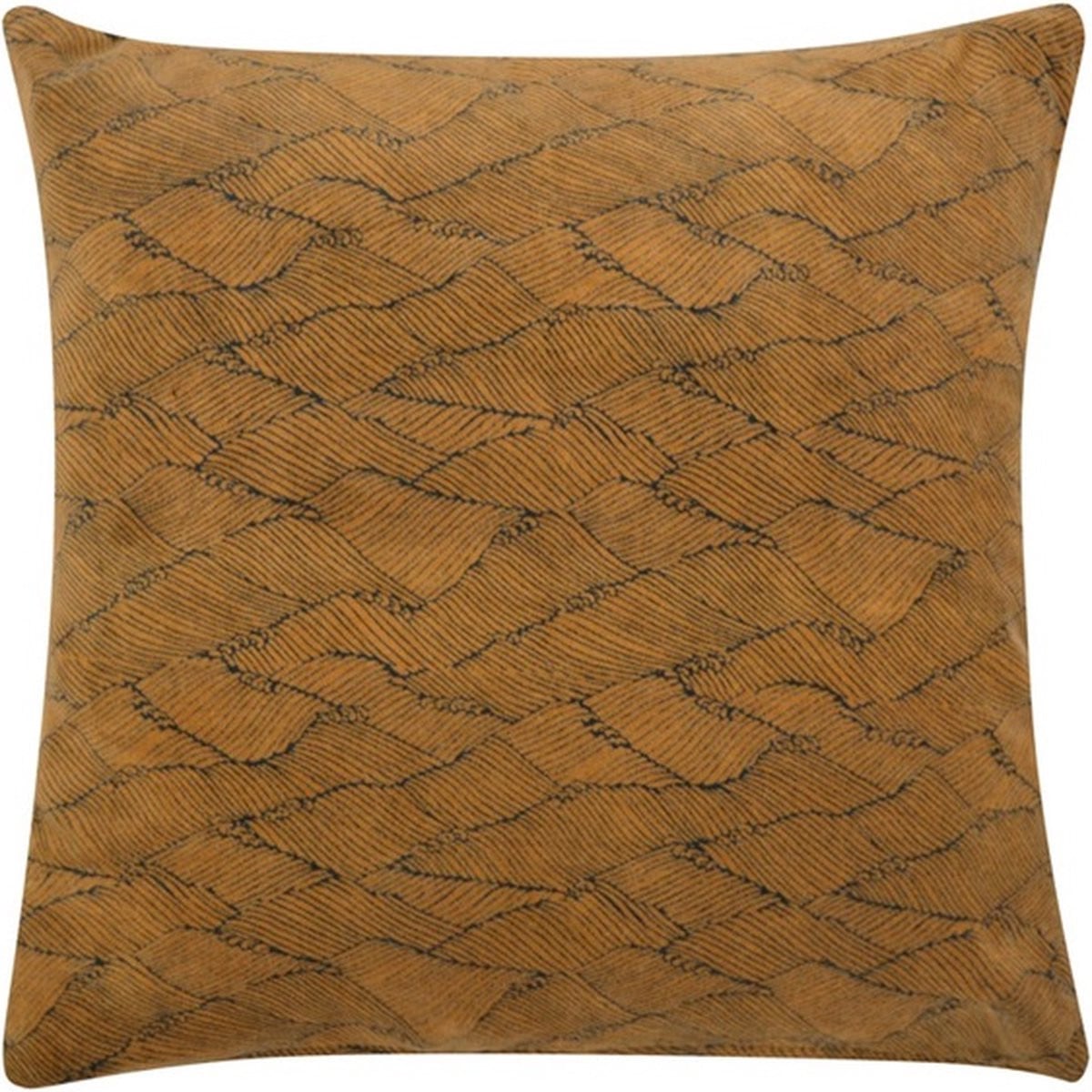 Linen & More Missouri Mustard Gold Sierkussen, 45 x 45 cm