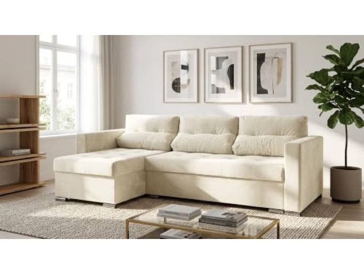 Family Meble Ecksofa Varius Royal Aura mit Schlaffunktion und 2 Bettkästen, Ecke rechts – Variante Royal Monolit Royal 1