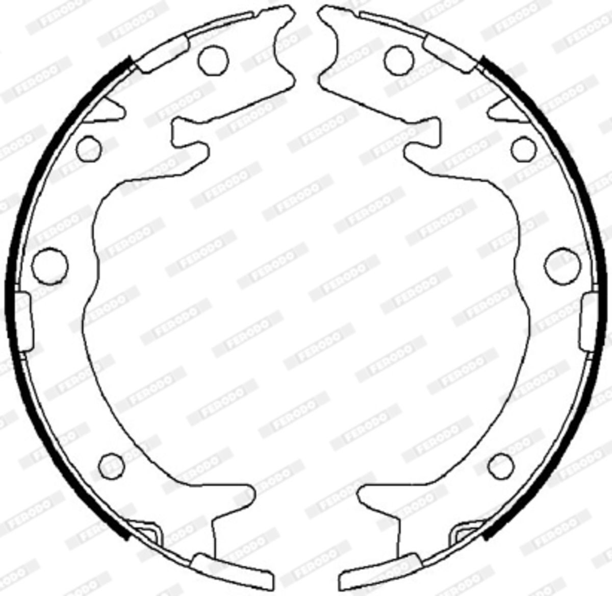 Bremsbackensatz, Feststellbremse FERODO FSB4019