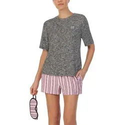 DKNY 100 DKNY Short Pj Set Grau/Rosa Large Damen