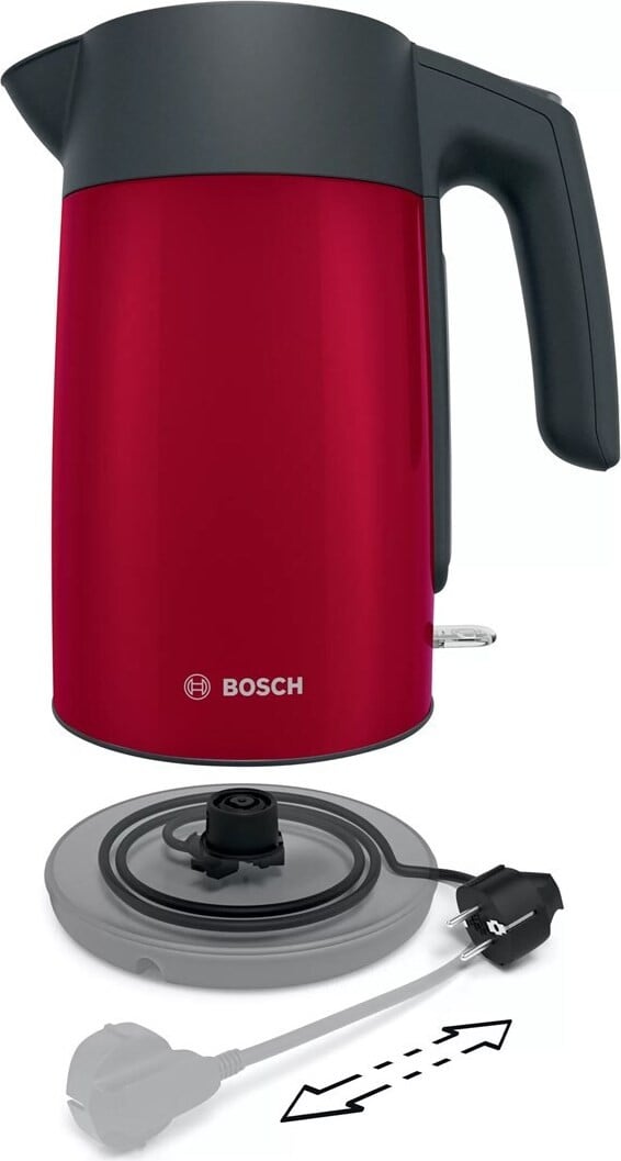 Bosch TWK7L464 Elektrische waterkoker, 1,7 liter, rood