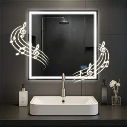 CLP Badspiegel Jaffrey mit Bluetooth 80x80 cm