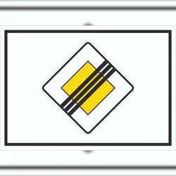 HB-Druck Vorfahrtstraße Ende Symbol Schild A5 (148x210mm)
