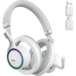 Havit Fuxi-H8 - Kabelgebundene/kabellose Gaming-Kopfhörer (weiss) (Kabelgebunden, Kabellos), Gaming Headset, Blau, Rot, Grün, Weiss