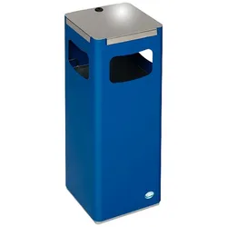 PROREGAL Robuster & modularer Wertstoffsammler | 22 Liter, HxBxT 68x25x25cm | Verzinkter Stahl | Blau | Mülleimer Abfalleimer Müllkorb