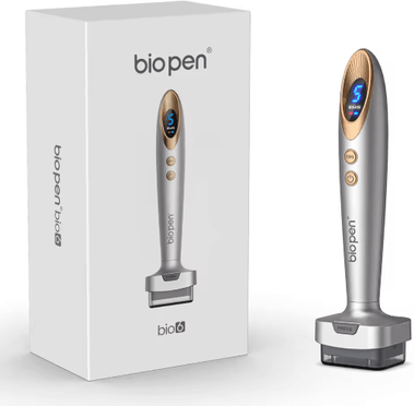 Inspire Picks Electric Derma Stamp With 120 Interchangeable Pins Vibration Skincare & Hair Care Device light Grey