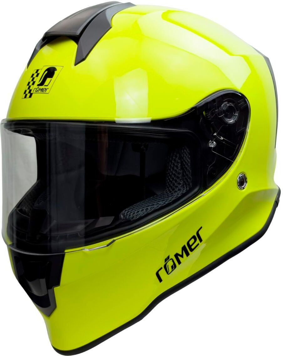 Motorradhelm RÖMER "Kids" Gr. L, gelb (neongelb), Helme, L Kopfumfang: 51cm - 52cm, Motorradhelm