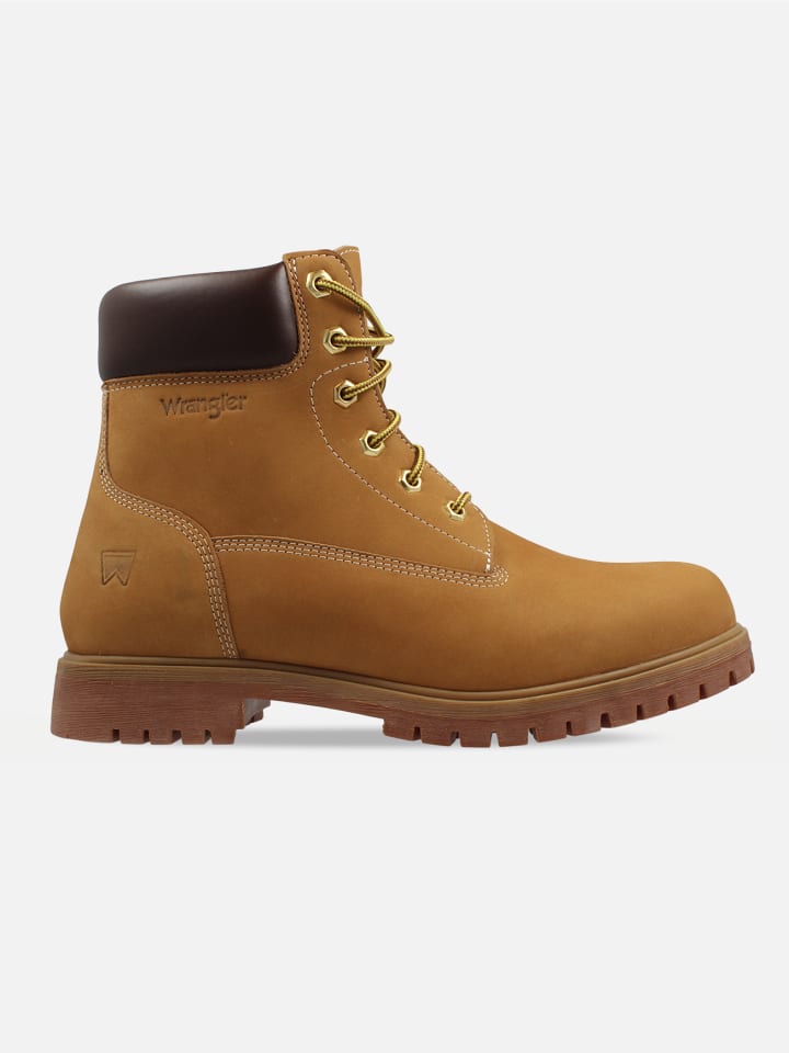 Wrangler Leder-Boots "Faron" in Hellbraun - 44
