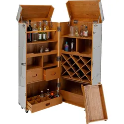 KARE DESIGN Barschrank Zoom 86695 Holz Grau, Schwarz Grau /