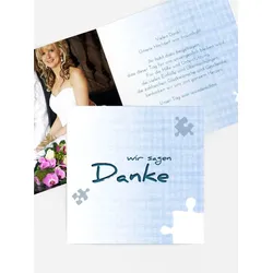 Dankeskarten Hochzeit selbst gestalten mit Spruch und Fotos im Onlinedesigner bei Meine-Kartenmanufaktur.de