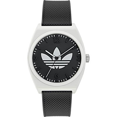 Quarzuhr ADIDAS ORIGINALS "PROJECT TWO", schwarz (schwarz, schwarz, schwarz), Armbanduhren, Damen, weiß, Quarzuhr, Armbanduhr, Damenuhr, Herrenuhr