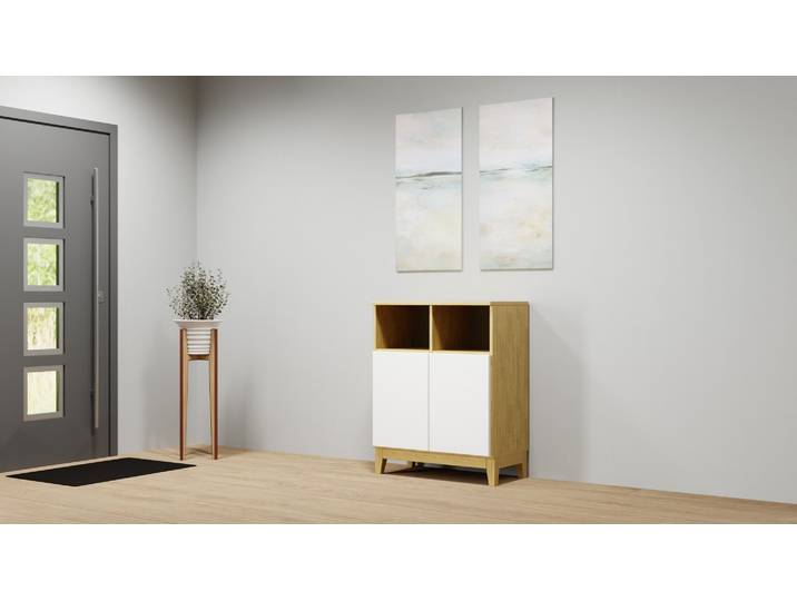 Sideboard schmal Eiche Natur geölt
