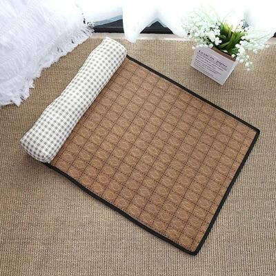 Uplift Essentials Natural Rattan Weave Summer Cooling Mat beige Grid l