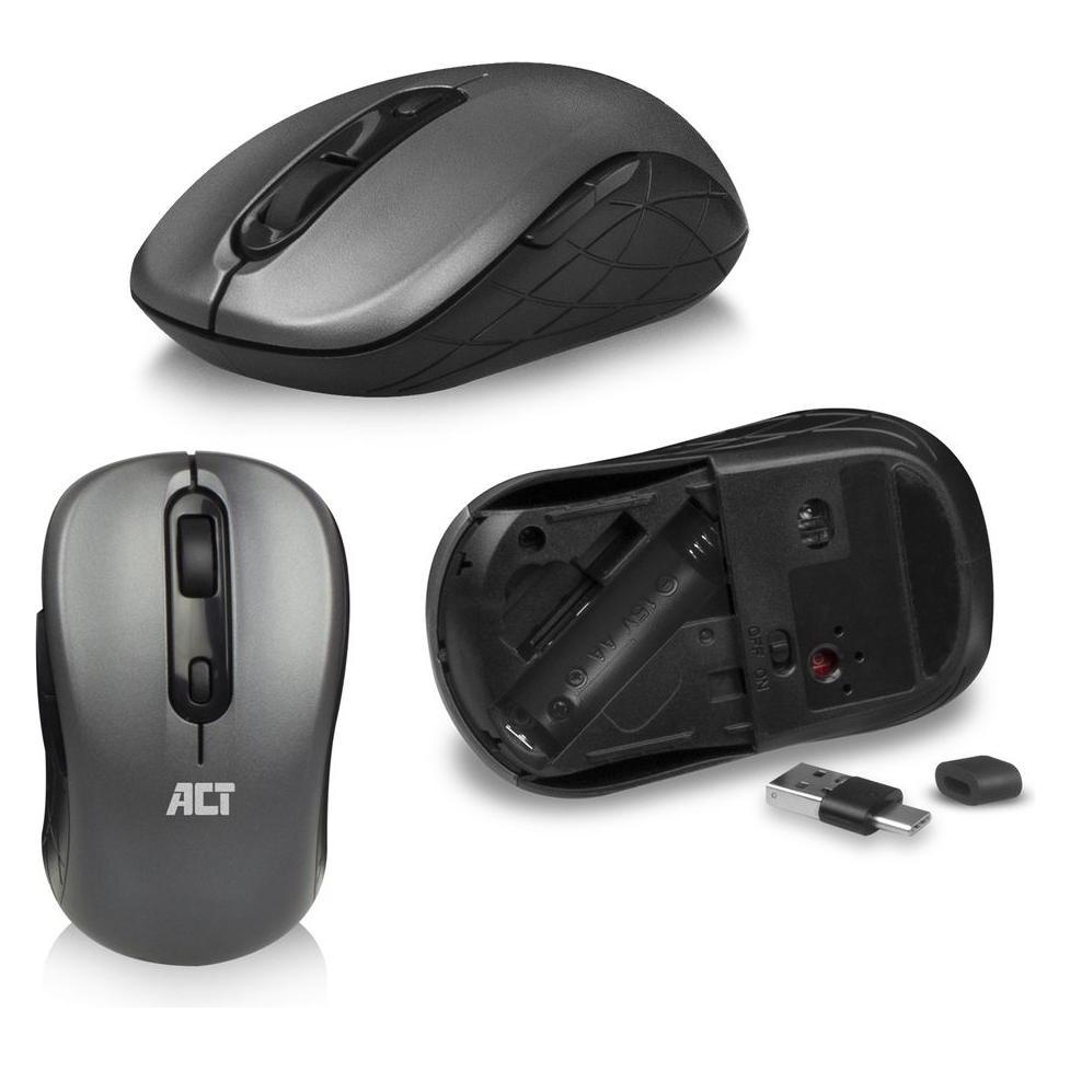 ACT Wireless Keyboard and Mouse set, USB-C/USB-A combi receiver (Qwerty/US layout) (US, Kabelgebunden) (AC5710)