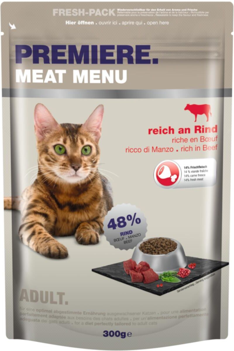 Premiere Meat Menu per Gatto Adult con Manzo 300G