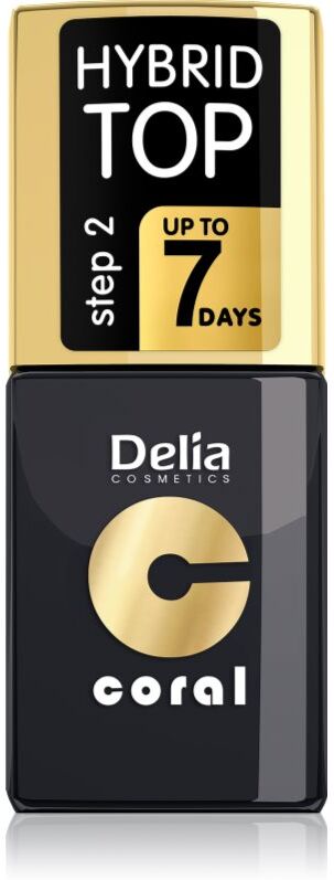 Delia Cosmetics Coral Nail Enamel Hybrid Gel Gel Top Coat 11 ml