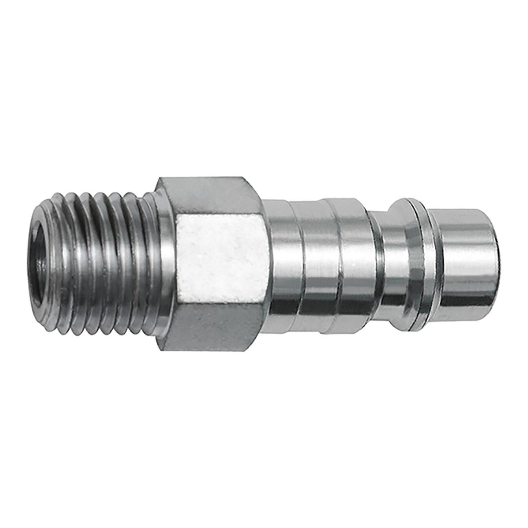 Riegler Nippel für Kupplungen NW 7,2, Stahl, NPT 1/4 AG (424.61-NPT)