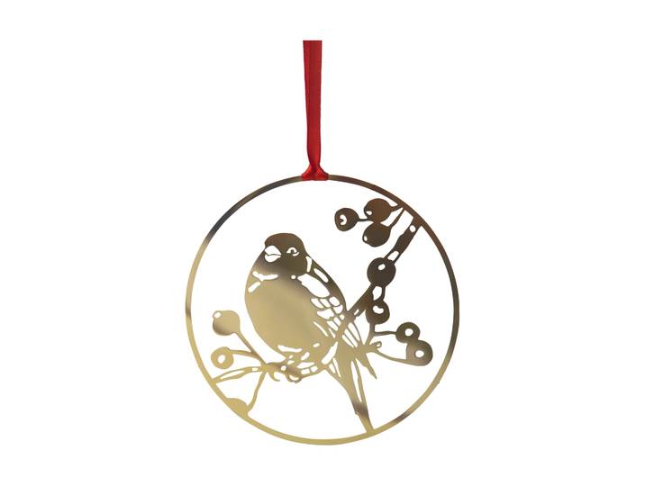 Pluto Design Suspension de Noël Winter Bird L Or