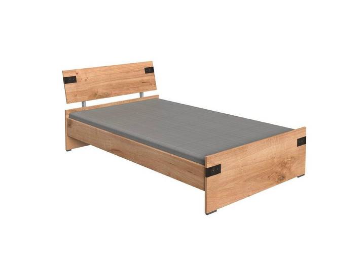 Wimex Bett Liverpool, 3 Breiten zur Auswahl, Made in Germany, mit rustikalen Metallbeschlägen im coolen Loft Style