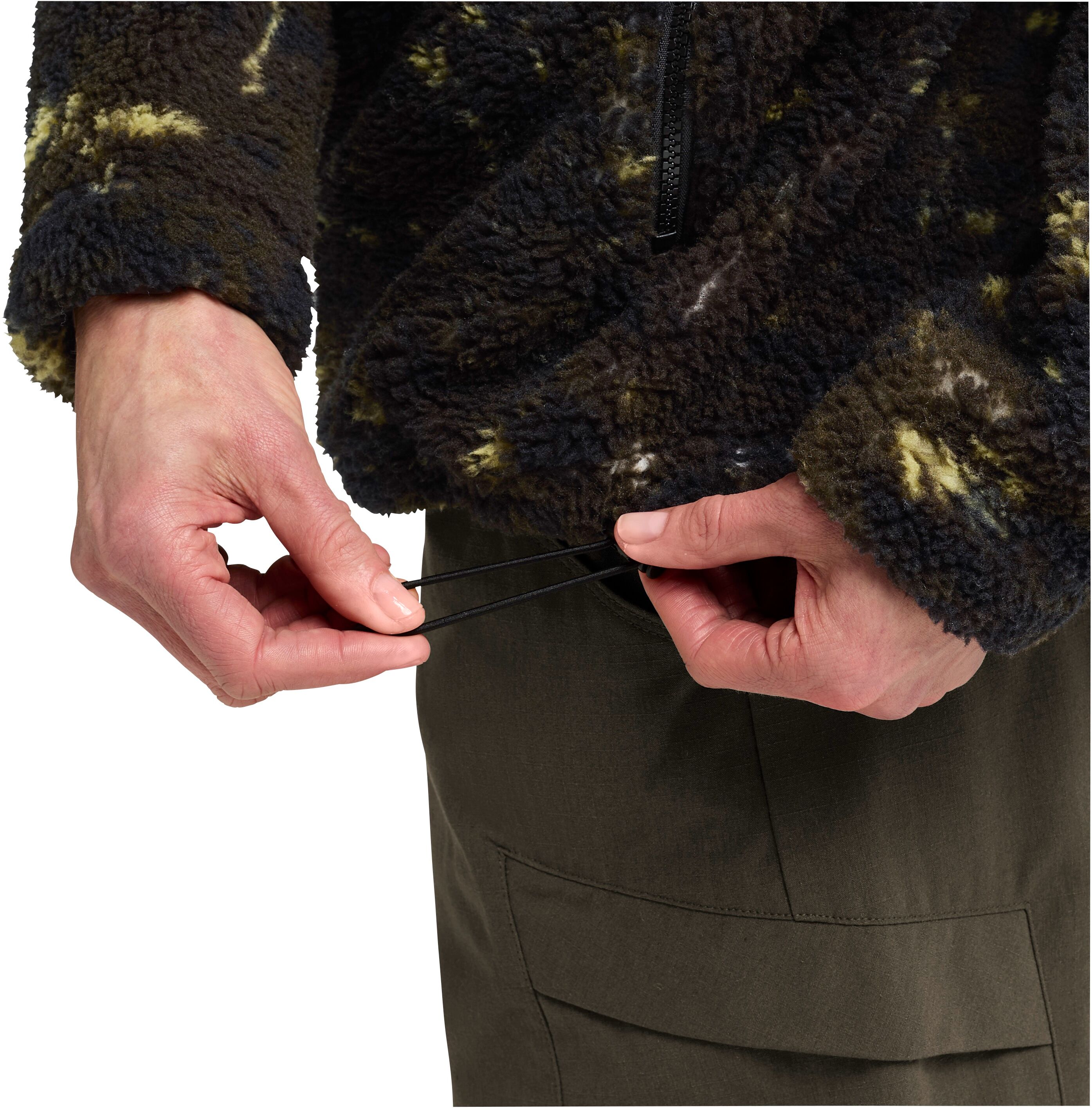 Fleecejacke JACK WOLFSKIN, Damen, Gr. XL, braun (lichen peat), Fleece, Obermaterial: 100% Polyester. Futter: 100% Polyester, bedruckt, hüftbedeckend, abgesteppte Kante, Jacken Fleecejacke, winddicht, atmungsaktiv, mit Reissverschluss lichen peat XL
