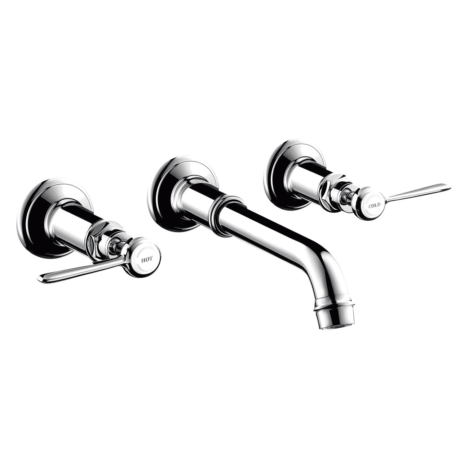 Axor 3-Loch Waschtischarmatur MONTREUX DN 15 UP f Wd-mon mit Hebelgriffen chrom (16534000)