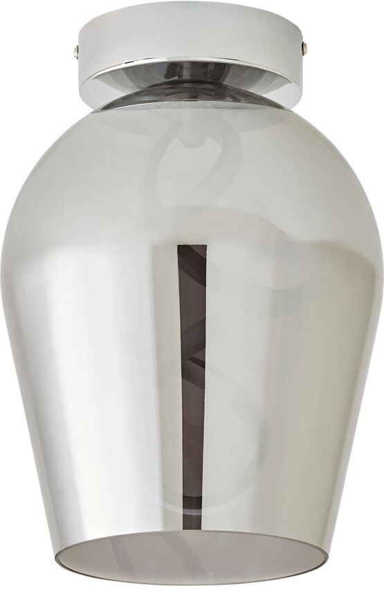 Metro Dellia Glass LED Flush Mount Silver 32cm H X 30cm W X 30cm D