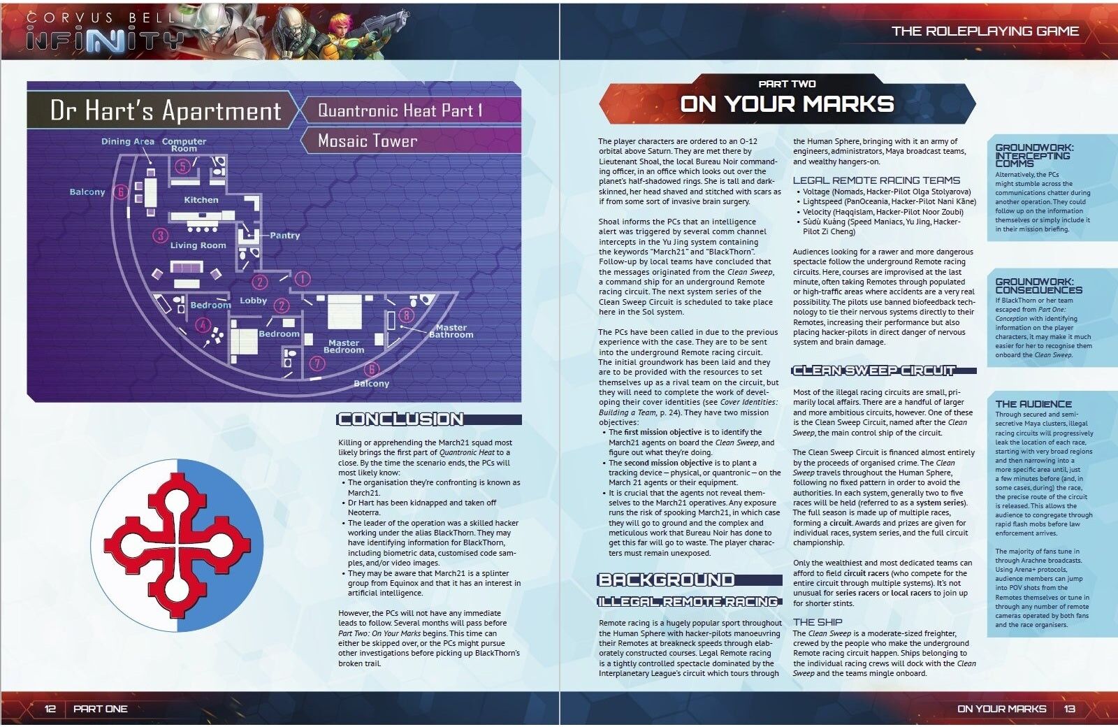 Modiphius Entertainment Infinity RPG: Quantronic Heat - Cyber-Thriller Adventure for Infinity Roleplaying Game