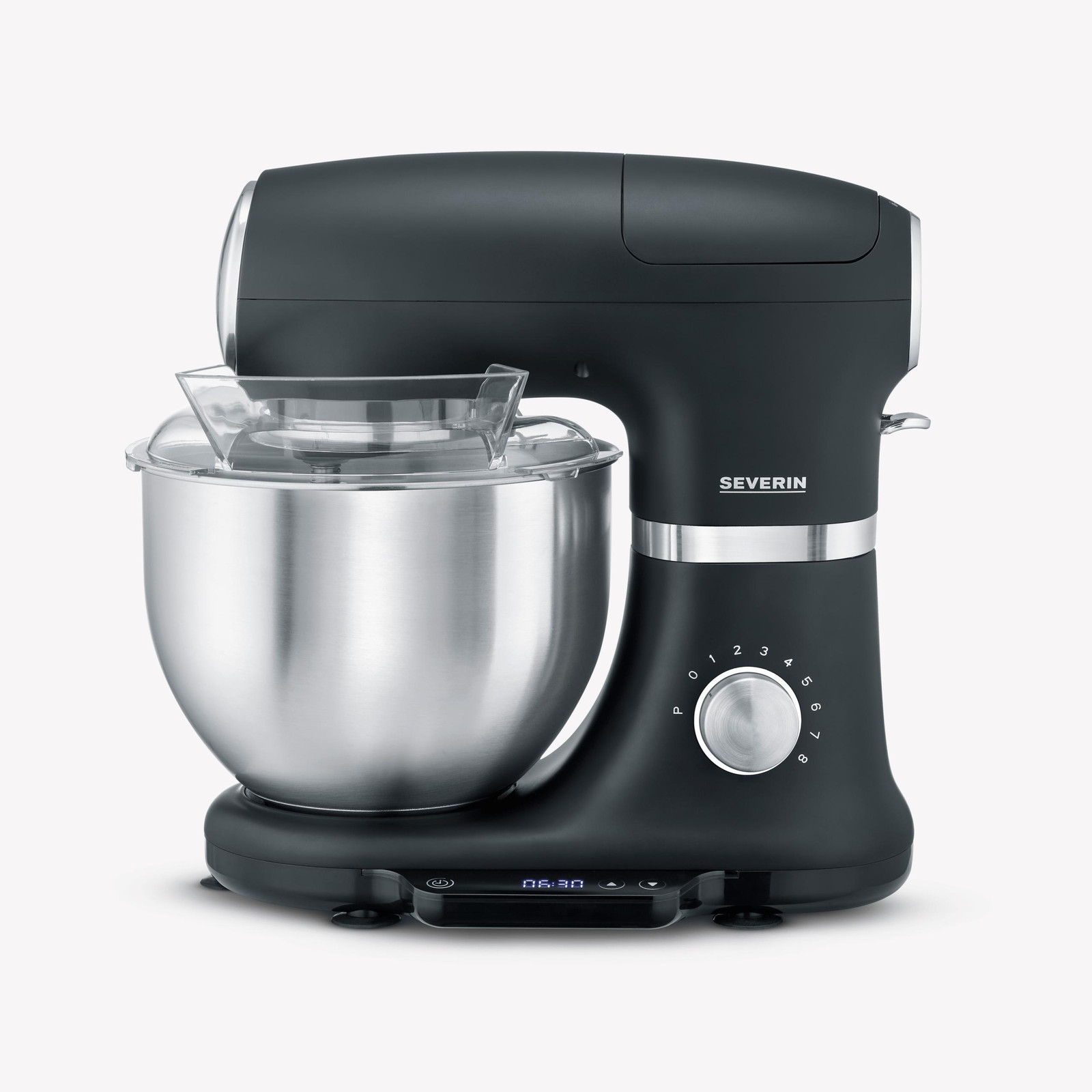 Severin KM 3898 Keukenmachine, 5,5 liter, Zwart/Zilver, 1000 W, B: 380 mm, D: 235 mm