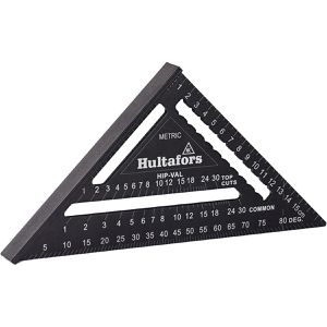 Hultafors Winkeldreieck 257010, MRS, aus Aluminium, 180mm, mit Anschlag