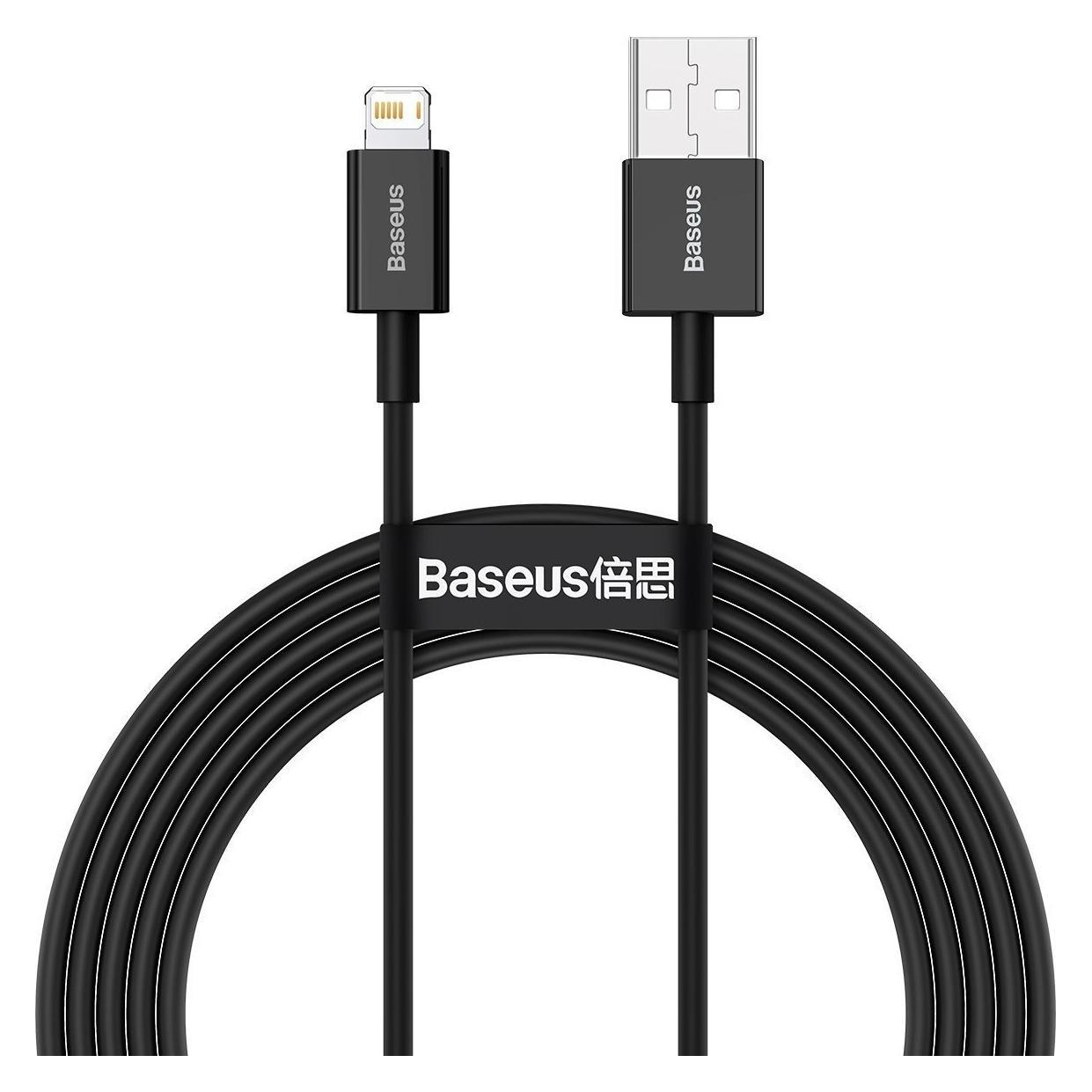 Baseus Superior Series Cable USB to iP 2.4A 1m (black) (1 m, USB 2.0) (CALYS-A01)
